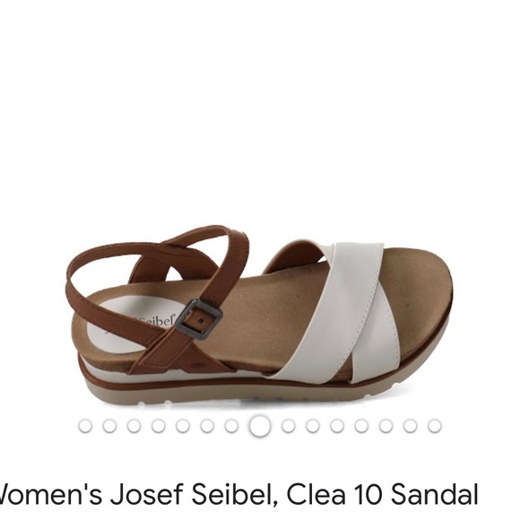 NIB Josef Seibel “Clea 10” White Kombi ladies wedge platform sandals, size EU 37 - Picture 5 of 12